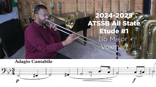 20242025 ATSSB Bass Trombone Etude 1 Voxman Adagio Cantabile Bb Major Page 2 Year D [upl. by Seleta]