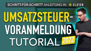 Umsatzsteuervoranmeldung ElsterTutorial Umsatzsteuervoranmeldung ✅ Elster Umsatzsteuer ausfüllen [upl. by Buote871]