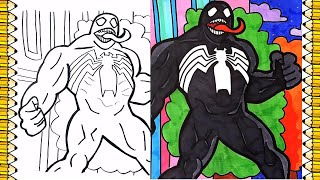 How to Draw Venom Venom Coloring and Drawing [upl. by Ydualc]