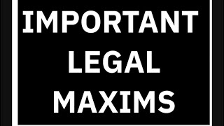 Important Legal MAxims  Easy Tricks for ALL judiciary examination legal maxim [upl. by Asiek]