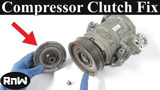 How to Remove and Replace an AC Compressor Clutch and Bearing  Quick Version [upl. by Almeria]