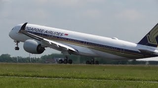 90 MINUTES of Planes at Amsterdam Schiphol Airport  Inc Singapore A350 [upl. by Entsirhc]