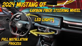 How to install a Carbon Fiber Steering Wheel with RPM Lights 2024 Mustang GT  S650 [upl. by Iahcedrom551]