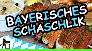 Bayerisches Schaschlik  FERTIG in 15 MINUTEN  Die Frau am Grill [upl. by Ultan]