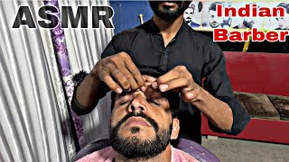 ASMR  INDIAN STYLE HEAD MASSAGE BERY TALENTED BARBER RELAXING TRICK asmrvideo asmr [upl. by Annibo]