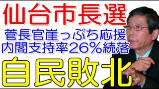 【大谷昭宏】仙台市長選※都議選に続き自民大敗北！内閣支持率崖っぷち26％続落！1444％投票率増加で脆い体質が浮き彫りに！民進党が支持する郡和子氏当選！加計学園疑惑と安倍内閣の不祥事がダメ押しか？ [upl. by Acinomaj592]