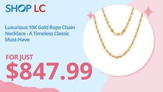 10K Yellow Gold 4mm Rope Chain Necklace 22 Inches [upl. by Balac]