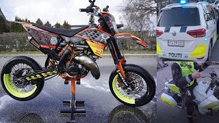 Bakkeåbning 2022  Stoppet Af Politiet På KTM 125 EXC Indkaldt Til Syn [upl. by Narahs]