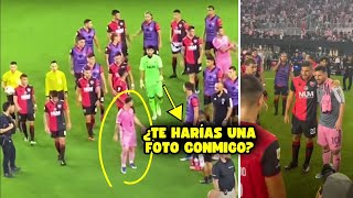 🚨Jugadores de Newells Old Boys hacen fila para tomarse una foto con Messi mira el video [upl. by Yrrat]