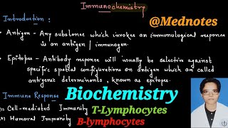 Immunochemistry  Immunology Lymphocytes Biochemistry [upl. by Ennoid]