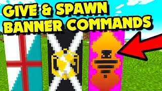 How to Give amp Spawn BANNERS With Commands in Minecraft 121 Java Very Easy [upl. by Ecnarrot]