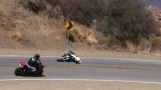 Motorcycle Crash  Suzuki SV650 Lowsides on Mulholland Hwy [upl. by Sitra826]