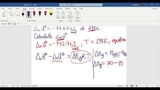 Calculate the Change in ENTHALPY of Reaction when Change in Internal Energy is given  PHYSICAL CHEM [upl. by Nahum]