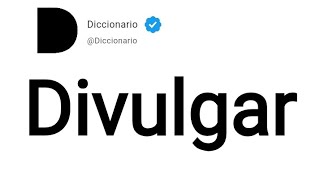 Divulgar Significado En Español [upl. by Floria]