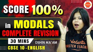 Full Revision of Modals in 30 Minutes  Class 10 English Grammar  CBSE Board Exam 2024 [upl. by Seessel610]