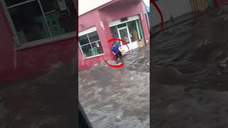 Guy Tries To Sweep Floods Away 😂 [upl. by Durarte973]