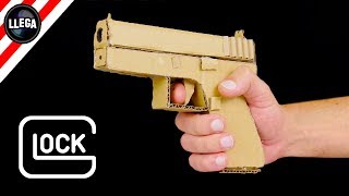 HOW TO MAKE A GLOCK 17 PISTOL FROM CARDBOARD – Tips and tricks [upl. by Dnar957]