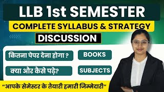 LLB 1st Semester Syllabus 202425  1st Semester Syllabus of LLB  Book Subject  कैसे करें तैयारी [upl. by Aschim]