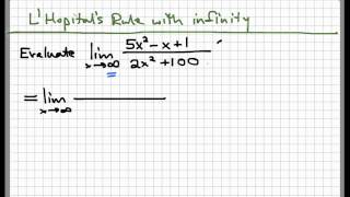 Screencast 283 LHopitals Rule using infinity [upl. by Anitahs]