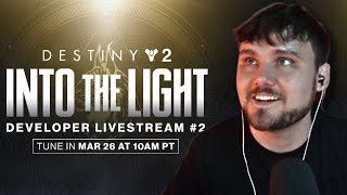 BUNGIE DESTINY 2 INTO THE LIGHT LIVESTREAM [upl. by Onidranreb]