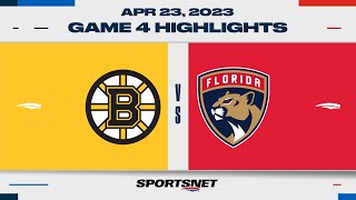 NHL Game 4 Highlights  Bruins vs Panthers  April 23 2023 [upl. by Ahdar]