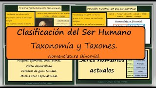 Sistemática Taxonomía y Nomenclatura Sistema Binomial Clasificación del Homo sapiens Biología [upl. by Bagley285]