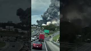 🔥🚨BREAKING NEWS A massive fire at BioLab in Conyers Georgia is covering sky with smoke I20 [upl. by Ani]