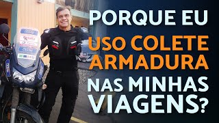 Viajando de moto mais protegido com o colete armadura  eu uso e recomendo [upl. by Akeyla]