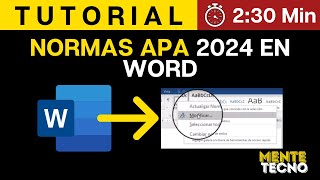 Normas APA Séptima Edición en Word  FACIL Y RAPIDO [upl. by Yemac]