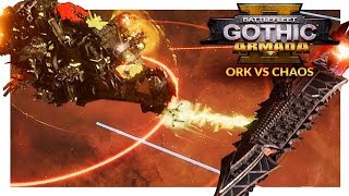 BATTLEFLEET GOTHIC ARMADA 2  Ork vs Chaos 1v1 Gameplay Ranked Battle 38 [upl. by Knowles]