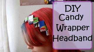 How To Make A Candy Wrapper Head Band [upl. by Alisen965]