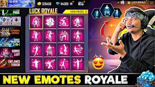 Free Fire New Emotes Royale All Rare New Emotes In Luck Royale😍 Garena Free Fire [upl. by Hamal4]