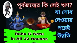 পূর্বজন্মের কর্মের ঋণ কোথায় ও কতটা ছিল Rahu Ketu amp Past life in All 12 Houses Krishnendu Ghosh [upl. by Fusuy]