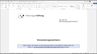 Erklärvideo Formular Verwendungsnachweis [upl. by Odnolor]