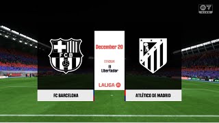 FC Barcelona vs Atletico Madrid  LaLiga  21st December 2024 Full Match  FC 25 [upl. by Ruomyes]