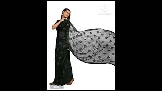 Saree for party wear  😍 plz subscribe [upl. by Htrow]