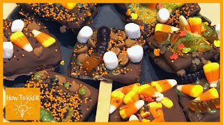 Chocolate Covered Graham Crackers  Easy Fall Cookie Pops  How To Kid It [upl. by Orvas]