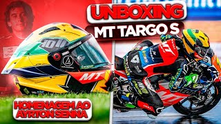 CAPACETE MT TARGO S  HOMENAGEM AO AYRTON SENNA [upl. by Hepsoj]