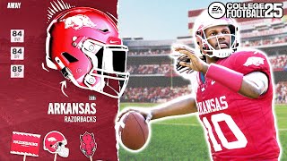 Playing in the SEC Title Game  College Football 25 Arkansas Razorbacks Dynasty [upl. by Annasoh159]