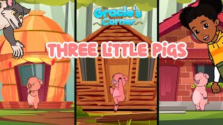 Three Little Pigs  Gracie’s Corner Hiphop Story  Nursery Rhymes  Kids Songs [upl. by Kcitrap]