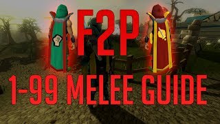 Runescape 3  Free to Play 199 Melee guide 2019 [upl. by Ahtamas]