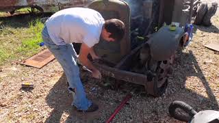 Clip of a 1929 GMC Truck starting for the first time in 80ish years [upl. by Nessim372]