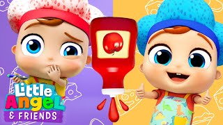 Yummy Ketchup Song  Little Angel And Friends Kid Songs [upl. by Vachel621]