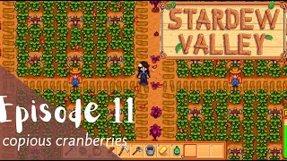 Stardew Valley Lets Play Episode 11  Copious Cranberries [upl. by Hteazile790]