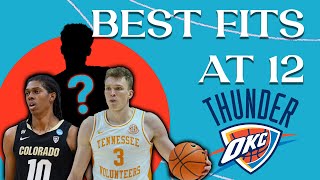 Best Potential Fits for the OKC Thunder at pick 12  2024 NBA Draft [upl. by Marteena651]