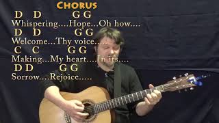 Whispering Hope Hymn Guitar Cover Lesson in G with ChordsLyrics [upl. by Roarke]