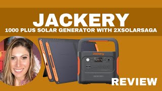 JACKERY 1000 Plus Solar Generator with 2xSolarSaga 100W Solar Panels REVIEW [upl. by Aprilette]