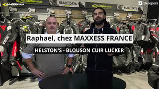 RaphaÃ«l chez Maxxess France teste le Blouson cuir LUCKER de HELSTONS [upl. by Sykleb608]