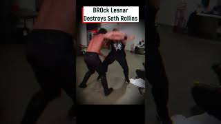 BROck Lesnar Destroys Seth Rollins brocklasnar sethrollins destroy [upl. by Levitan]