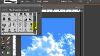 httpwwwscrappingfriendscom  Using Brushes to Make a Background in Photoshop Elements 7 [upl. by Ahsinahs]